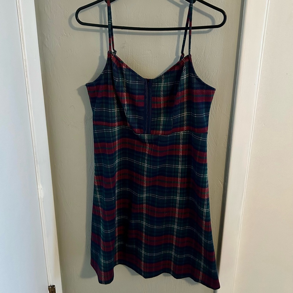 Plaid Spaghetti Strap Dress